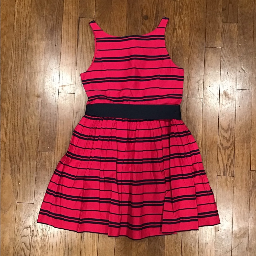 Polo Ralph Lauren Magenta & Navy Dress with Belt